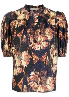 Ulla Johnson floral-print short-sleeved blouse