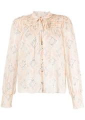Ulla Johnson geometric print silk blouse