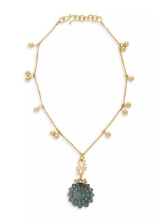 Ulla Johnson Goldtone & Labradorite Trochus Shell Pendant Necklace