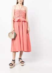 Ulla Johnson halterneck ruffled midi dress