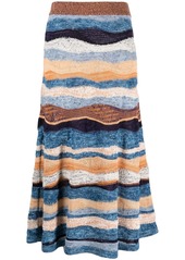 Ulla Johnson Hattie striped knitted skirt
