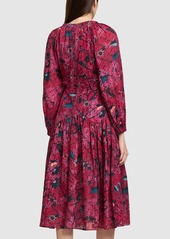 Ulla Johnson Helia Printed Cotton Blend Midi Dress