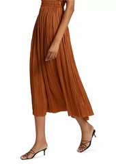 Ulla Johnson Ineze Pleated Satin Midi-Skirt