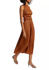 Ulla Johnson Ineze Pleated Satin Midi-Skirt