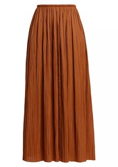 Ulla Johnson Ineze Pleated Satin Midi-Skirt