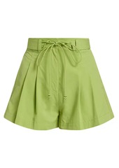 Ulla Johnson Iris Pleated High-Rise Wide-Leg Shorts