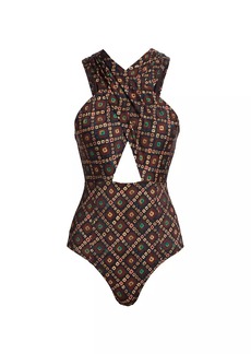 Ulla Johnson Kieran Crisscrossed One-Piece Swimsuit