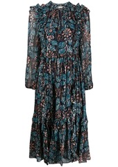 Ulla Johnson long sleeve ruffled floral print dress