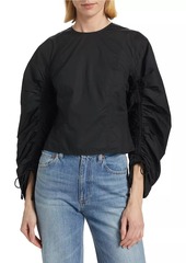 Ulla Johnson Lorna Fitted Cotton Poplin Blouse