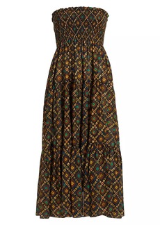 Ulla Johnson Lucca Printed Cotton-Blend Cover-Up Midi-Dress