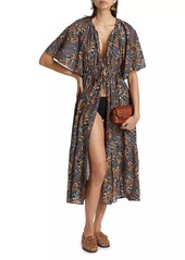 Ulla Johnson Margot Striped Floral Cover-Up