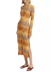 Ulla Johnson Mariela Chevron Knit Midi Dress