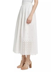 Ulla Johnson Marisol Eyelet A-Line Midi-Skirt