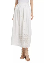 Ulla Johnson Marisol Eyelet A-Line Midi-Skirt