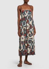 Ulla Johnson Mayra Printed Linen Blend Midi Dress