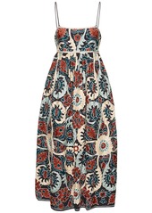 Ulla Johnson Mayra Printed Linen Blend Midi Dress