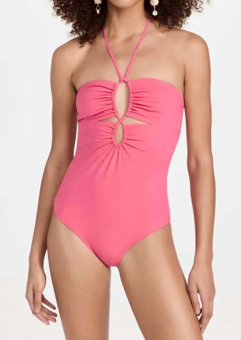 Ulla Johnson Minorca Maillot One Piece Swimsuit In Honeysuckle Pink