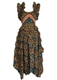 Ulla Johnson Nia Ruffled Printed Cotton Midi Dress