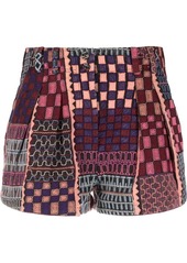 Ulla Johnson patchwork-print cotton shorts