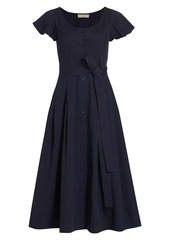 Ulla Johnson Rhea Cotton Tie-Waist A-Line Dress