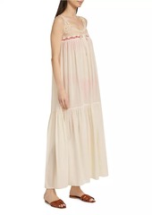 Ulla Johnson Rowena Lace-Trimmed Cotton Cover-Up Dress