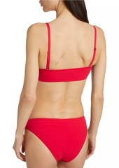 Ulla Johnson Santorini Gathered U-Ring Bikini Top