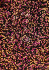 Ulla Johnson - Della ruffled printed silk-crepon peplum top - Pink - US 00