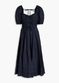 Ulla Johnson - Palma gathered cotton-poplin midi dress - Blue - US 10