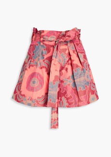 Ulla Johnson - Abri pleated printed shell shorts - Pink - US 2