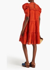 Ulla Johnson - Simone tiered broderie anglaise cotton dress - Red - US 00