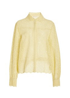 Ulla Johnson - Abbott Eyelet Cotton Blouse - Yellow - US 2 - Moda Operandi