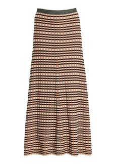 Ulla Johnson - Amal Checked Knit Maxi Skirt - Multi - XL - Moda Operandi