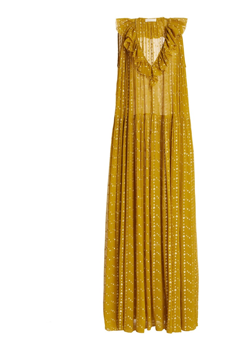 Ulla Johnson - Audelia Embellished Silk Gown - Yellow - US 4 - Moda Operandi