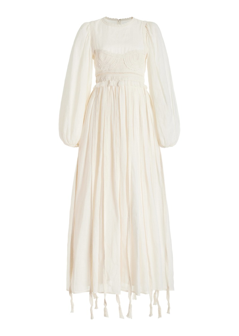 Ulla Johnson - Aviva Crochet-Detailed Maxi Dress - White - US 4 - Moda Operandi