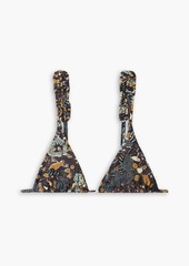 Ulla Johnson - Catalina printed triangle bikini top - Brown - M