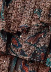 Ulla Johnson - Cecily ruffled printed fil coupé silk-blend chiffon mini dress - Brown - US 16