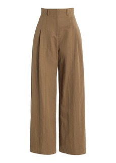 Ulla Johnson - Delvine High-Rise Tencel Wide-Leg Pants - Khaki - US 4 - Moda Operandi