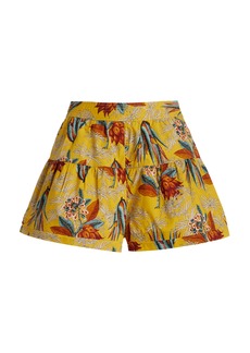 Ulla Johnson - Elsie Cotton Mini Shorts - Floral - US 2 - Moda Operandi