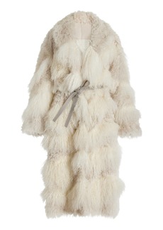 Ulla Johnson - Emrys Oversized Shearling Cocoon Coat - Off-White - M - Moda Operandi