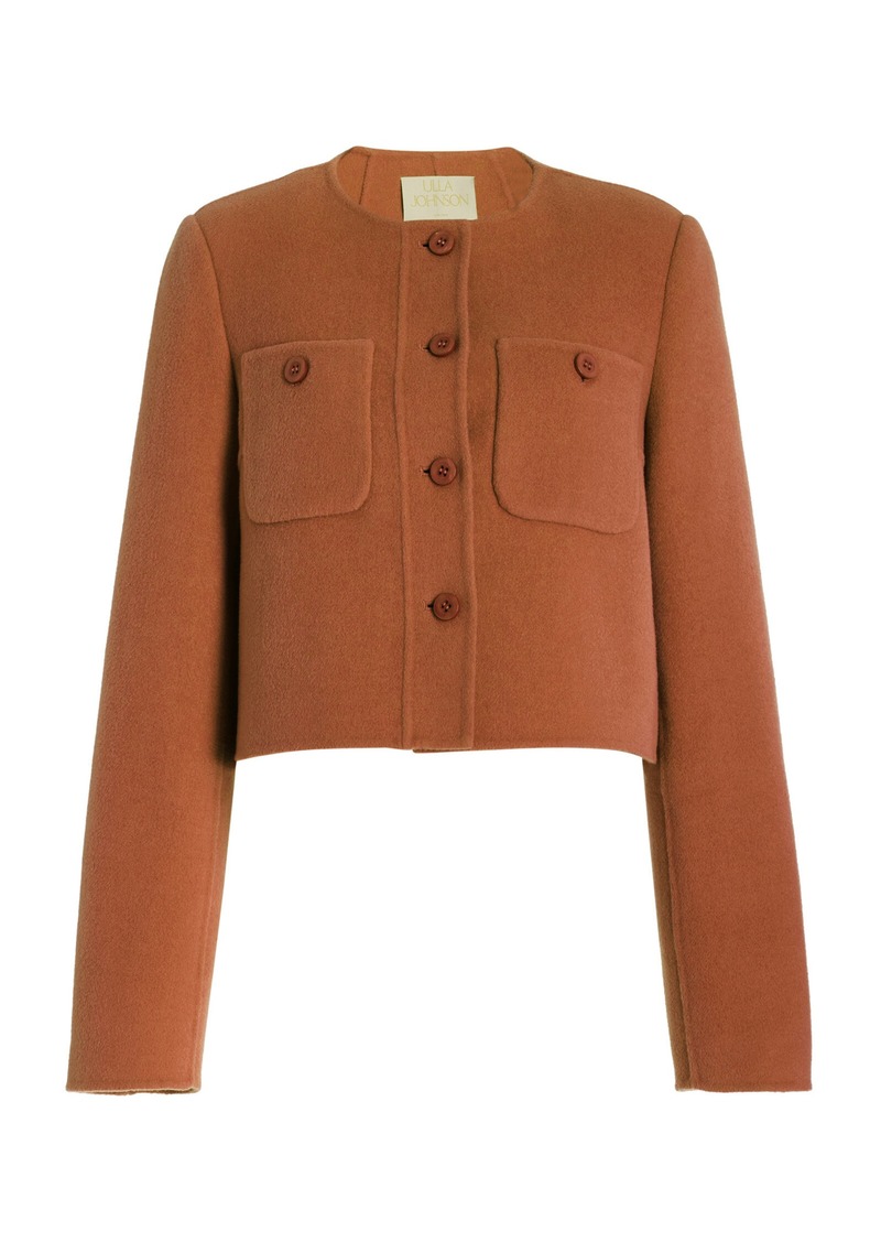 Ulla Johnson - Eve Cropped Wool-Blend Jacket - Tan - M - Moda Operandi