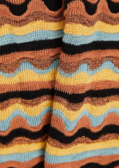Ulla Johnson - Felix metallic crochet-knit silk-blend polo top - Brown - XS