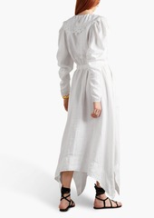 Ulla Johnson - Fiona crochet-trimmed linen midi dress - White - US 4