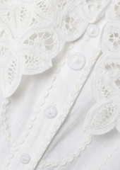 Ulla Johnson - Fiona crochet-trimmed linen midi dress - White - US 4