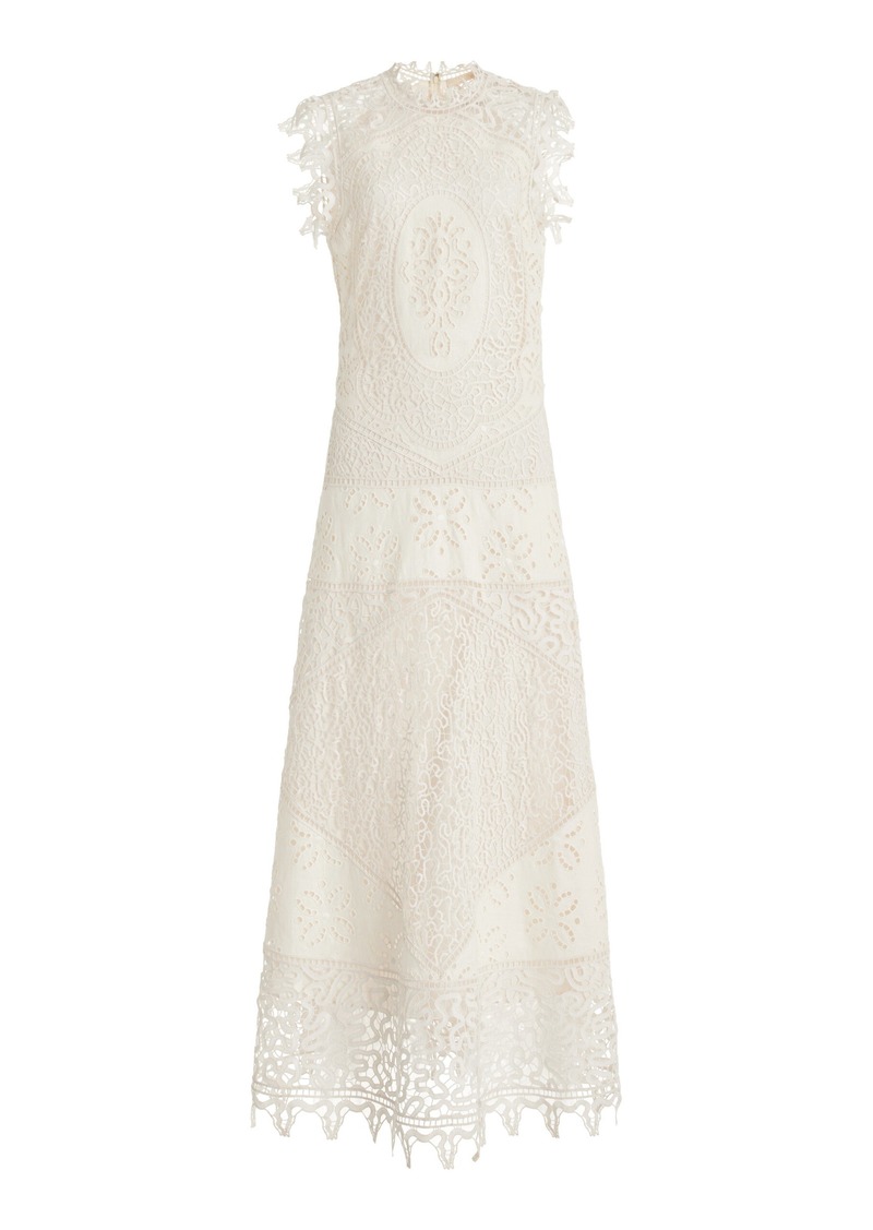 Ulla Johnson - Flora Eyelet-Lace Linen Maxi Dress - White - US 4 - Moda Operandi