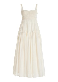 Ulla Johnson - Gisella Crochet-Detailed Midi Dress - White - US 0 - Moda Operandi