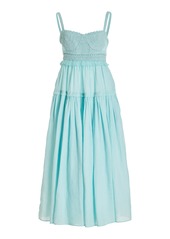 Ulla Johnson - Gisella Crochet-Detailed Midi Dress - Light Blue - US 00 - Moda Operandi