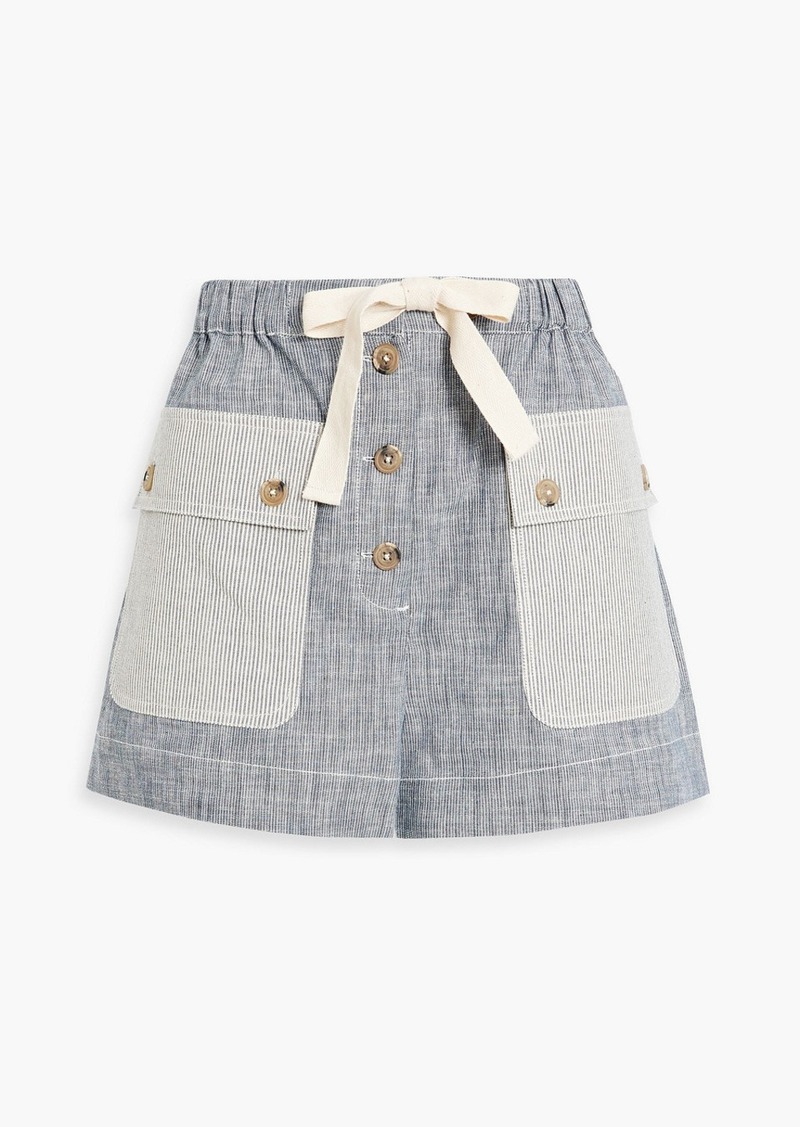 Ulla Johnson - Gracie striped cotton shorts - Gray - US 0