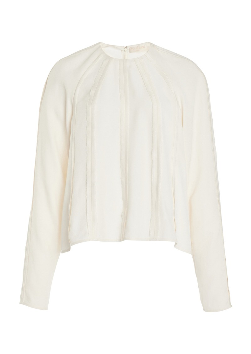 Ulla Johnson - Kavi Satin-Back Crepe Top - White - US 6 - Moda Operandi