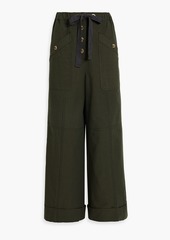 Ulla Johnson - Kirkley striped cotton wide-leg pants - Green - US 2