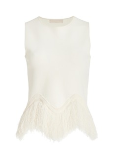 Ulla Johnson - Koa Fringed Knit Top - White - M - Moda Operandi